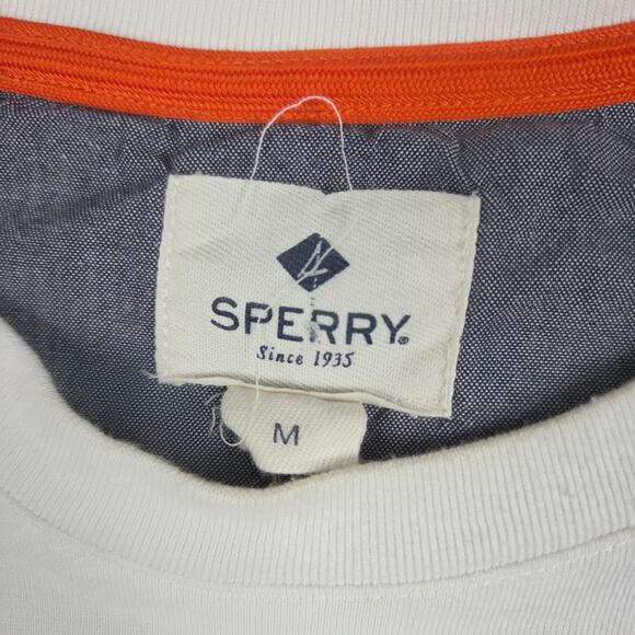 Sperry Mens Medium Stripe Long Sleeve Pocket T-Shirt Black and Off White - Picture 8 of 12